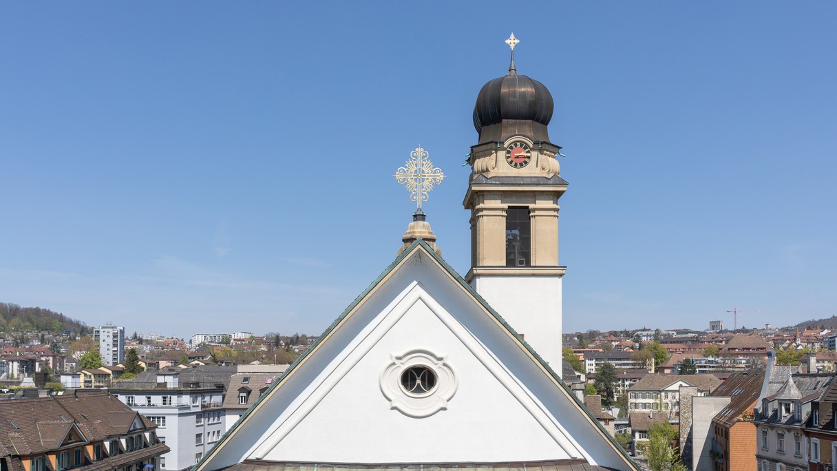 Ansicht der Kirche St. Josef im Industriequartier Zürich