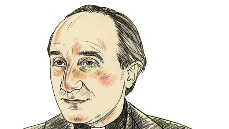 Porträtzeichnung von Romano Guardini
