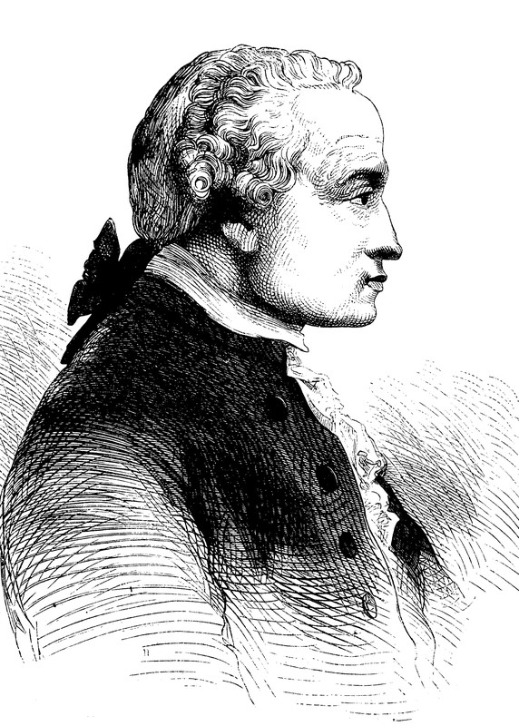 Zeichnung von Immanuel Kant