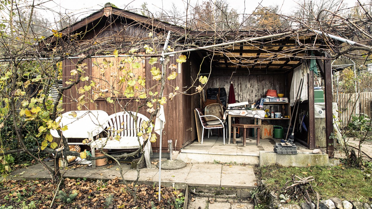 Wintertag im Schrebergarten Käferberg