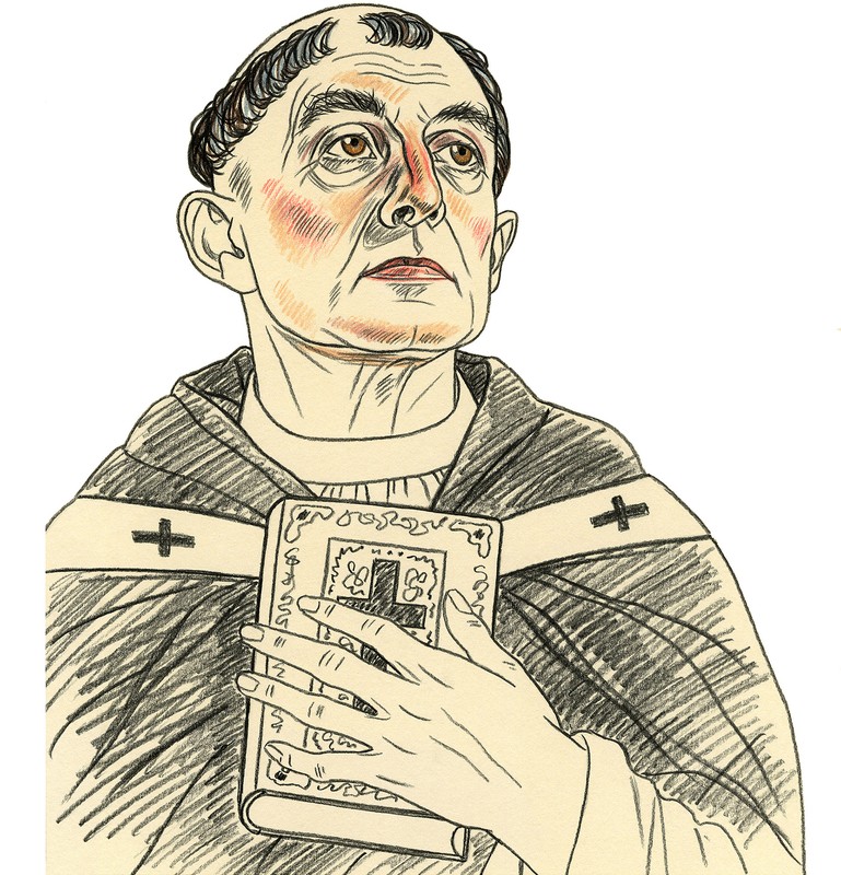 Porträtzeichnung von Anselm von Canterbury