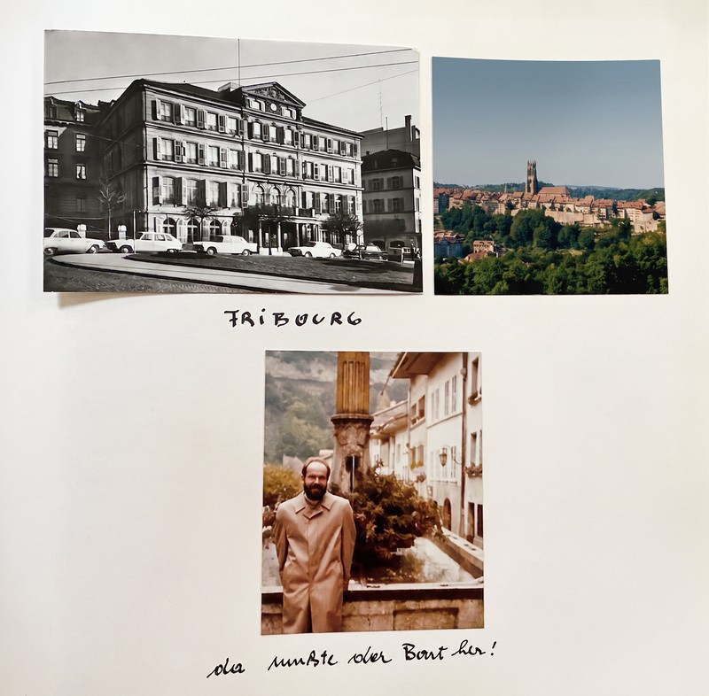Albertinum in Freiburg, Blick auf Freiburg, Christoph Schönborn als junger Professor mit Vollbart.