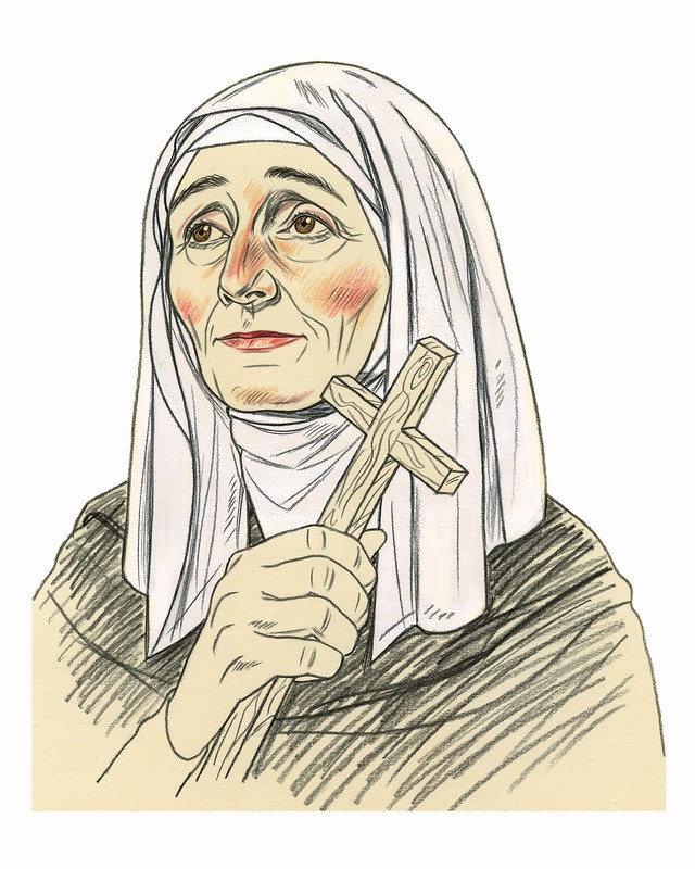 Porträtzeichnung von Angela Merici