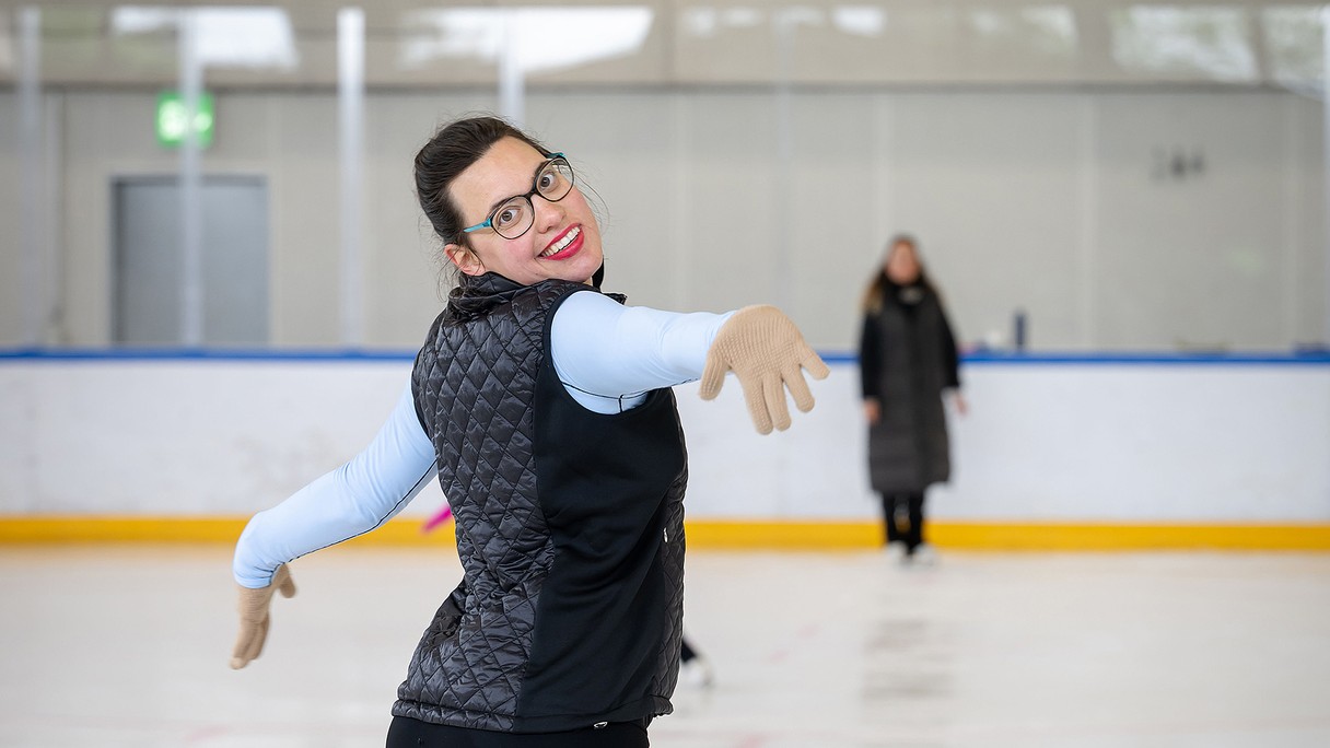 Silja Horber beim Eiskunstlaufen.